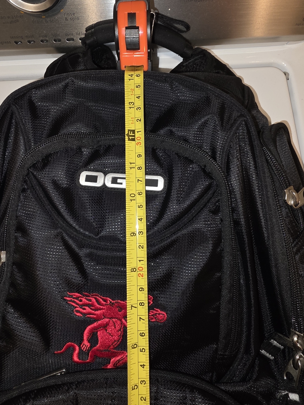 OGIO Black Backpack with Red Fireball Embroidered Logo - Picture 7 of 8